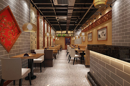 运城传统中式餐厅餐馆装修设计效果图